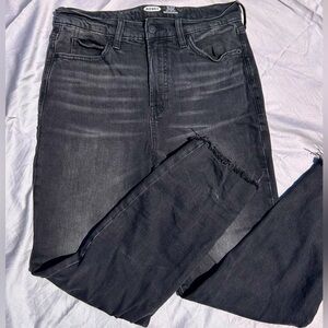 Women’s Old Navy Black Denim High Rise Straight Jeans